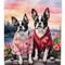 Edge Collections - 28" X 40" - Multicolor - Boston Terrier Two Hearts Large - 1 Piece
